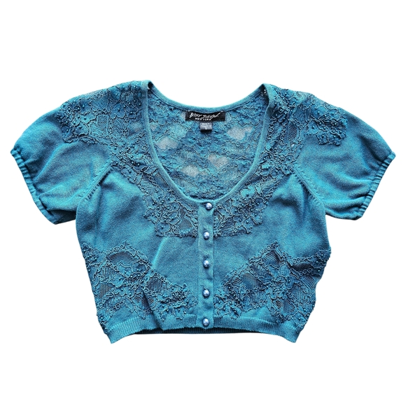 Betsey Johnson Tops - Vintage Betsy Johnson Cropped Cardigan
